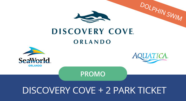 Discovery Cove Dolphin Swim Package with SeaWorld Orlando & Aquatica